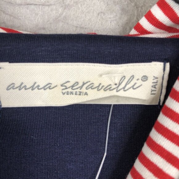 Anna Seravalli Jacket Womens Small US 40 Italy Navy Blue Red Sailor East Coast - Picture 7 of 16